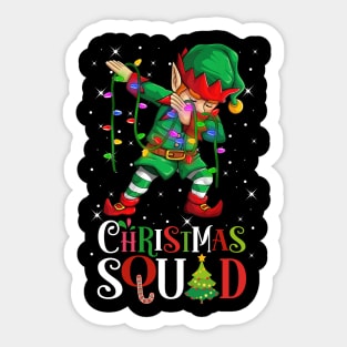 Christmas Squad Funny Xmas Dabbing ELF Squad Boys Men Xmas Family Matching Sticker